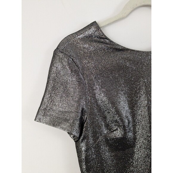 J. MCLAUGHLIN $228 James Cap Sleeve Crew Neck Metallic Dress Sz XS Party - Picture 5 of 8